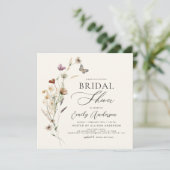 Elegante Garden Blume Brautparty Einladung (Stehend Vorderseite)