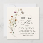 Elegante Garden Blume Brautparty Einladung (Vorderseite)