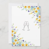 Elegante Garden Blume Brautparty Einladung (Rückseite)