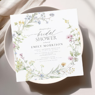 Elegante Garden Blume Brautparty Einladung