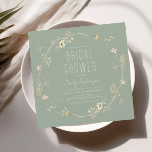 Elegante Garden Blume Brautparty Einladung