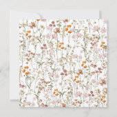 Elegante Garden Blume Brautparty Einladung (Rückseite)