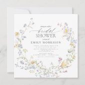 Elegante Garden Blume Brautparty Einladung (Vorderseite)