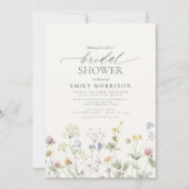 Elegante Garden Blume Brautparty Einladung (Vorderseite)