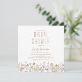 Elegante Garden Blume Brautparty Einladung (Stehend Vorderseite)