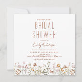 Elegante Garden Blume Brautparty Einladung (Vorderseite)