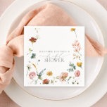 Elegante Garden Blume Brautparty Serviette<br><div class="desc">Suchen Sie eine moderne und elegante Brautparty-Serviette? Schauen Sie nicht weiter als dieses atemberaubende Elegant Garden Wildblume Watercolor Brautparty Napkins. Mit wunderschönen Aquarellbildern in warmen, neutralen Farbtönen, blau-gelben, staubigen blauen Rosa und verbranntem sienna ist diese Serviette ideal für ein Brautparty im Frühjahr oder Sommer. Die moderne englische Rundhandkopperplatten-Kalligrafie verleiht eine...</div>