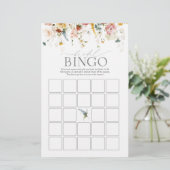 Elegante Garden Blume Bridal Bingo Game (Stehend Vorderseite)