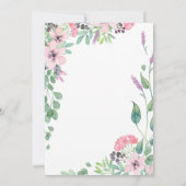 Elegante Garden Blume Einladung (Rückseite)