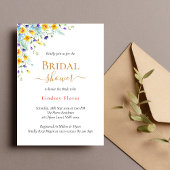 Elegante Garden Blume Gold Brautparty Einladung