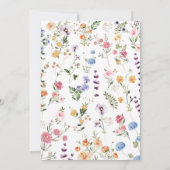 Elegante Garden Blume Hochzeit Einladung (Rückseite)