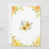 Elegante Garden Blume Hochzeit Einladung (Rückseite)