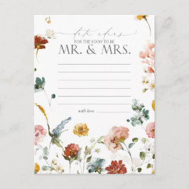 Elegante Garden Blume Wasserfarben Postkarte