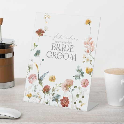 Elegante Garden Blume Wasserfarben Sockelschild (In SItu)