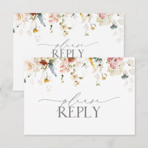 Elegante Garden Blume Wasserfarben UAWG RSVP Karte