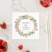 Elegante Garden Rose Blumenkraut Hochzeit Serviette (Beispiel)
