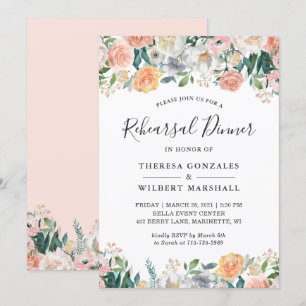 Elegante Garden Rose Peony Probe Einladung