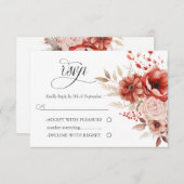 Elegante Garden Wedding RSVP Karte (Vorne/Hinten)