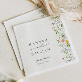 Elegante Garden Wildblume Wedding Serviette