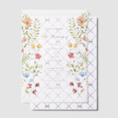 Elegante Garden Wildblumen Hochzeit der Blumen Pergament Einladungen (Versetzt (Einladung))