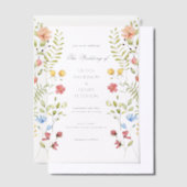 Elegante Garden Wildblumen Hochzeit der Blumen Pergament Einladungen (Versetzt)