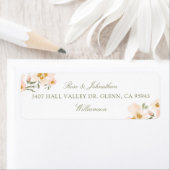 Elegante Gardenia Blush Wasserfarbe Abstrakt Flore (Insitu)