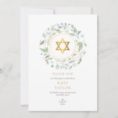 Elegante Garland Beerdigung Gedenkstätte David Dankeskarte (Vorderseite)