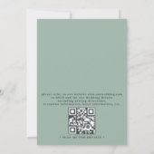 Elegante Garten-Blumen-Moderne QR-Code-Hochzeit Einladung (Rückseite)