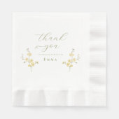 Elegante Garten Boho Wildblumen Brautparty Serviette (Vorderseite)