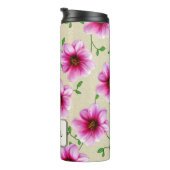 Elegante Garten-Rosa-Blume botanisch irgendein Thermosbecher (Nach rechts gedreht)