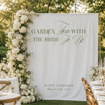 Elegante Garten-Tee-Einladung zur Brautparty-Hinte