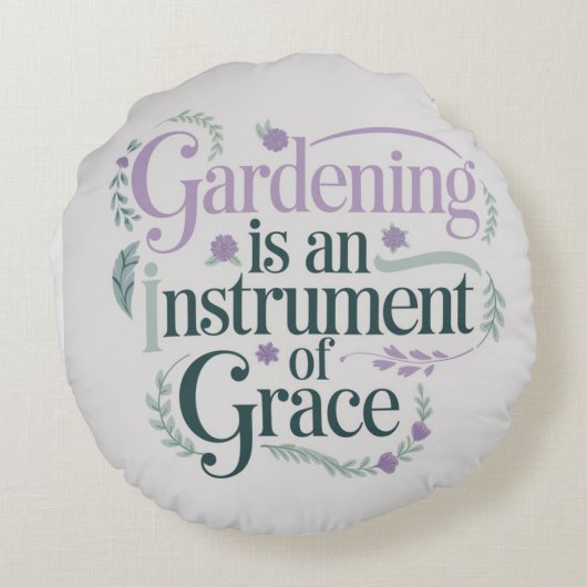 Elegante Gartenanlage Rundes Kissen (Rückseite)