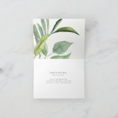 elegante Gartenblumen-Taufe Vielen Dank Karte (Innenseite)