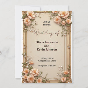 🌿 Elegante Garteneinzelheiten für Hochzeiten 🌿 Einladung