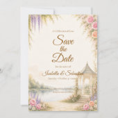 Elegante Gartenhochzeit Save The Date (Vorderseite)