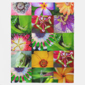 Elegante Gartenpflanze Blume & Kreaturen Fleecedecke (Vorderseite)