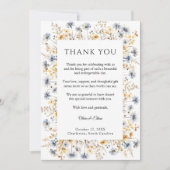Elegante Gartenwildblumen Hochzeit Danke (Vorderseite)