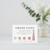 Elegante Gästekarte, Kleidungsstück Canva Begleitkarte (Stehend Vorderseite)