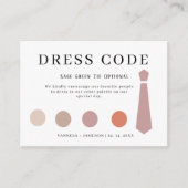 Elegante Gästekarte, Kleidungsstück Canva Begleitkarte (Vorderseite)
