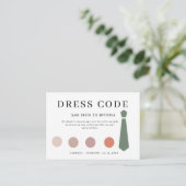 Elegante Gästekarte, Kleidungsstück Canva Begleitkarte (Stehend Vorderseite)