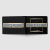 Elegante Gästekontakte schwarz Gästebuch (Voll)