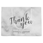 Elegante Gastgeschenk Hochzeit aus Marmor Große Geschenktüte (Vorderseite)