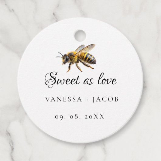 Elegante Gastgeschenk Hochzeit Geschenkanhänger (Vorderseite)