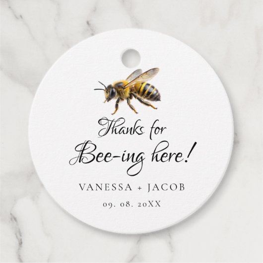 Elegante Gastgeschenk Hochzeit Geschenkanhänger (Vorderseite)