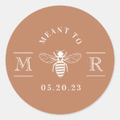 Elegante Gastgeschenk Hochzeit Locarno Runder Aufkleber (Vorderseite)
