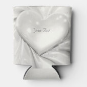 Elegante Gastgeschenk Hochzeit mit weißem Cremerhe Dosenkühler (Vorderseite)