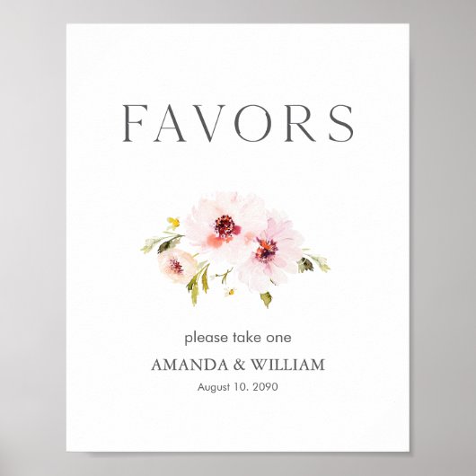 Elegante Gastgeschenk Hochzeit Poster (Vorne)