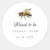 Elegante Gastgeschenk Hochzeit Runder Aufkleber (Vorderseite)