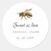 Elegante Gastgeschenk Hochzeit Runder Aufkleber (Vorderseite)