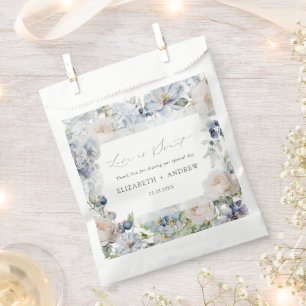 Elegante Gastgeschenk Hochzeit-Tasche aus Dusty Bl Geschenktütchen